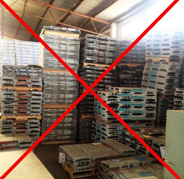 Storage of roof shingles